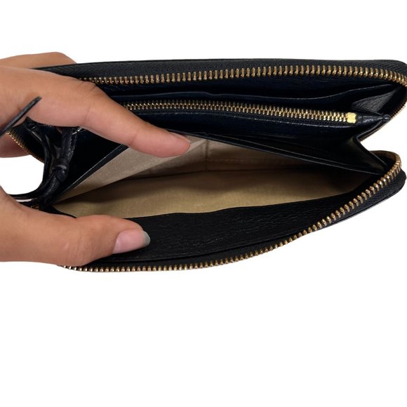 Authentic Chloe Wallet Long Lily Zip Around Black Leather Vintage Purse - Picture 10 of 12